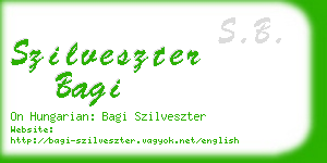 szilveszter bagi business card